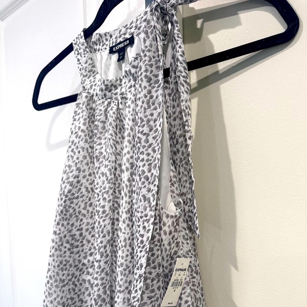 Express Halter Top,Tie at Neck